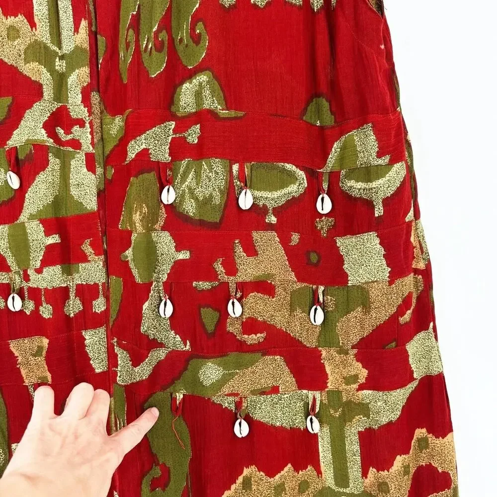 Vintage Tan-Chho Womens Sleeveless Tunic Duster Dress Artsy Boho Hippie‎ Resort